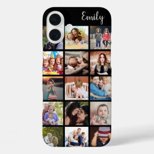 Custom Family Photo Collage and Name iPhone 16 Plus Case