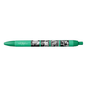Custom Family Photo Collage Black Ink Pen