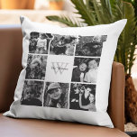 Custom Family Photo Collage Cushion<br><div class="desc">photo collage</div>