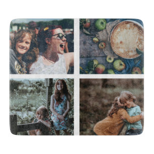 Custom Family Photo Collage Keepsake Instagram Cutting Board