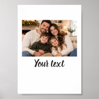 Custom Family Photo Collage Modern Script Text Poster