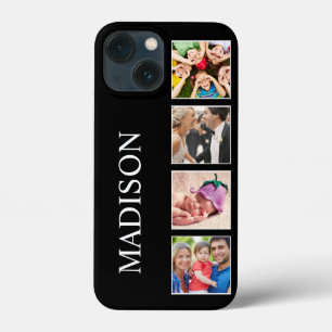 Custom Family Photo Collage Personalised Black iPhone 13 Mini Case