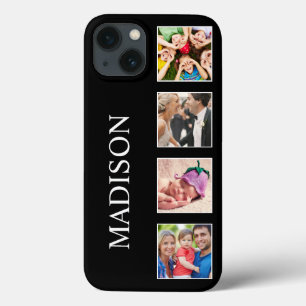 Custom Family Photo Collage Personalised Black iPhone 13 Case