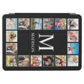 Custom Family Photo Collage Personalised Black iPad Air Cover (Horizontal)