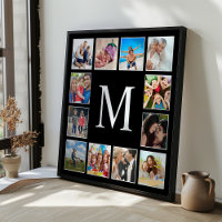 Custom Family Photo Collage Personalised Black