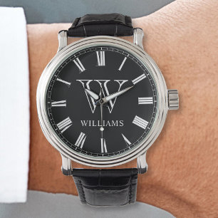 Custom Family Photo Collage Personalised Black Watch