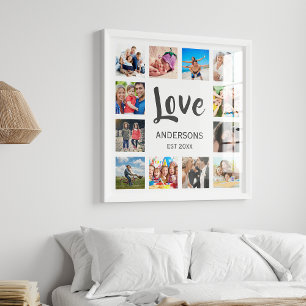Custom Family Photo Collage Personalised White