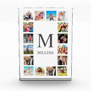 Custom Family Photo Collage Personalised White Block