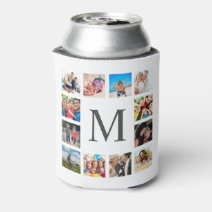 Custom Family Photo Collage Personalised White Can Cooler