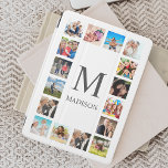 Custom Family Photo Collage Personalised White iPad Pro Cover<br><div class="desc">Create your own personalised 16 photo collage,  ipad smart cover white background. The ipad smart cover face also features your monogram. Add your favourite photos,  designs or artworks to create something really unique.</div>