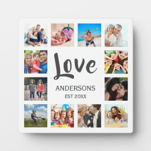  Custom Family Photo Collage Personalised White Plaque