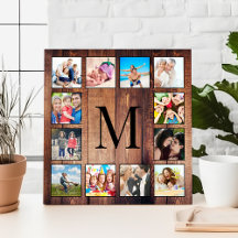 Custom Family Photo Collage Reclaimed Wood