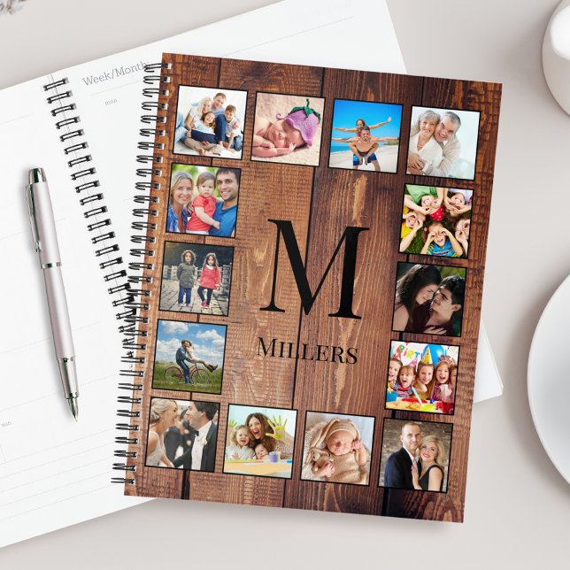 Custom Family Photo Collage Reclaimed Wood Planner (Creator Uploaded)