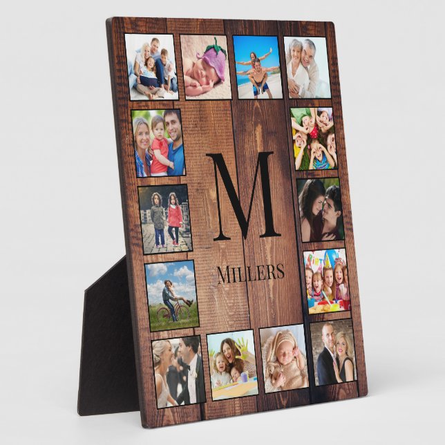Custom Family Photo Collage Reclaimed Wood Plaque (Side)