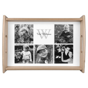 Custom Family Photo Collage Serving Tray