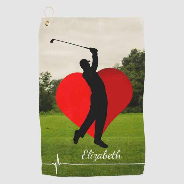 Custom Family Photo Collage Simple Golf Towel (Front)