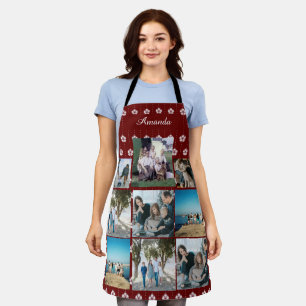 Custom Family Photo Collage with name Apron