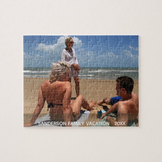 Custom Family Photo create your own Jigsaw Puzzle (Horizontal)
