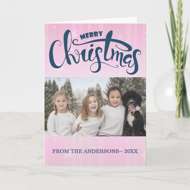 Custom Family Photo Holiday Card (Front)