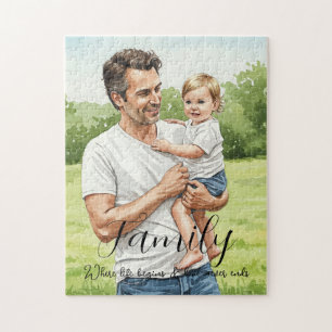 Custom Family Photo Jigsaw Puzzle