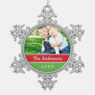 Custom Family Photo Keepsake Holiday Ornament