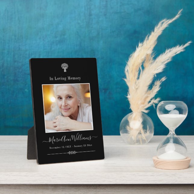 Custom Family Photo Memorial Remembrance Keepsake Plaque (Side)