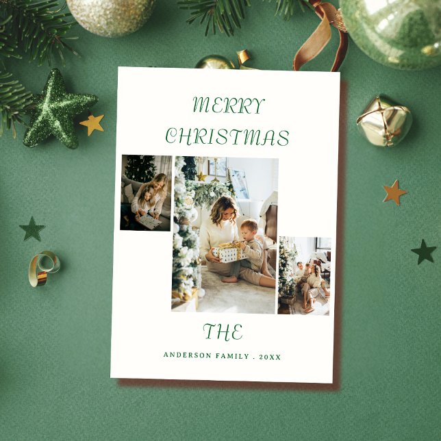 Custom family photo merry christmas Card (Creator Uploaded)
