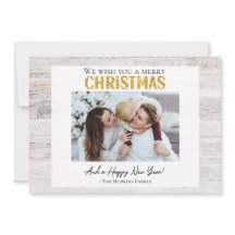 Custom Family Photo Merry Christmas Holiday Card