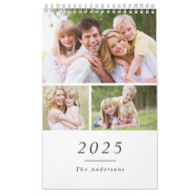 Custom Family Photo Minimalist 2025 Calendar