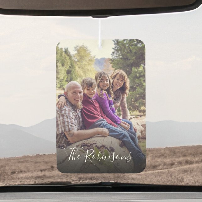Custom Family Photo Name Keepsake Memorable Gift Car Air Freshener (Creator Uploaded)