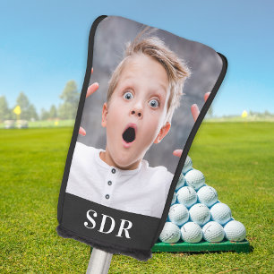 Custom Family Photo Personalised 3 Monogram Letter Golf Head Cover