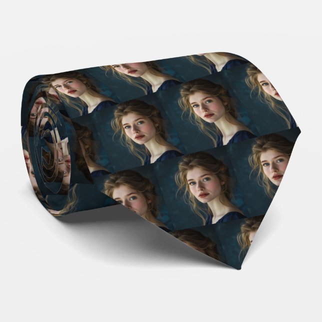 Custom Family Photo Personalised Neck Tie (Rolled)