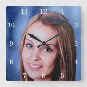 Custom Family Photo Personalised Wall Clock (Front)