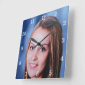 Custom Family Photo Personalised Wall Clock (Angle)