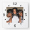Custom Family Photo Square Wall Clock