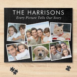 Custom Family Photo Story Collage Jigsaw Puzzle