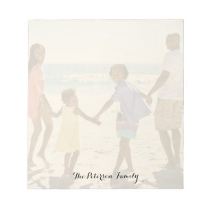 Custom Family Photo Template  Notepad