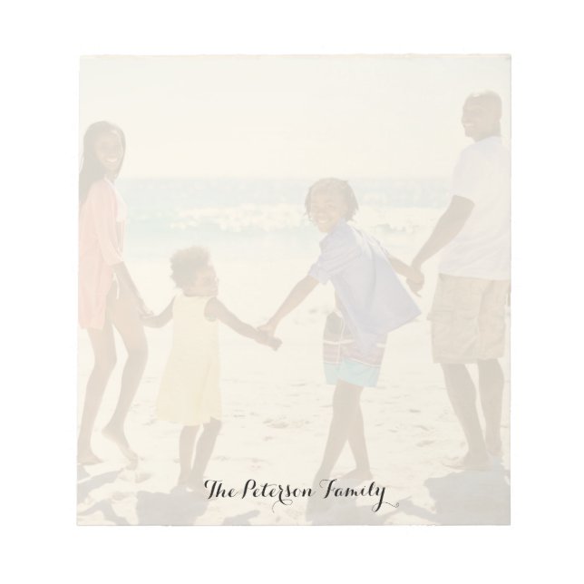 Custom Family Photo Template  Notepad (Front)