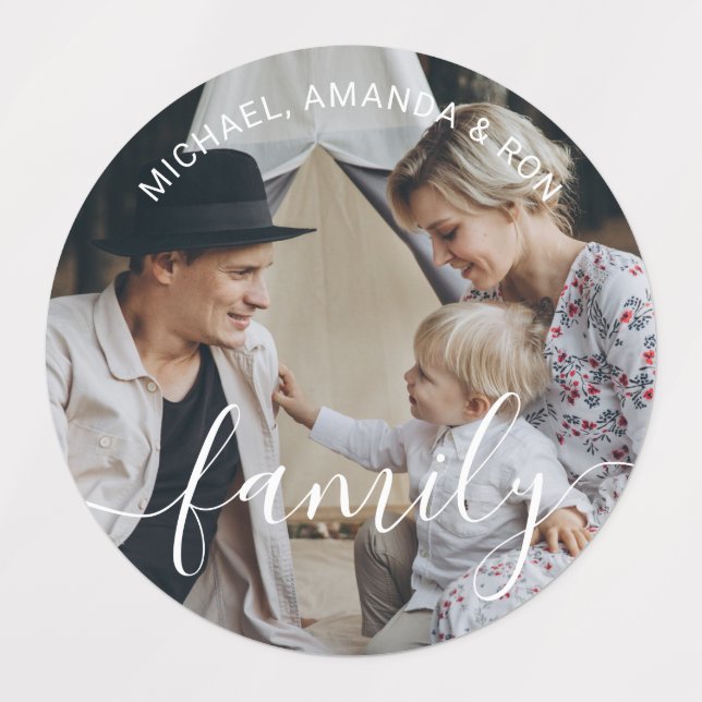 Custom family photo with custom name (Design 1)