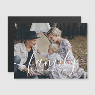 Custom family photo with custom name magnetic invitation