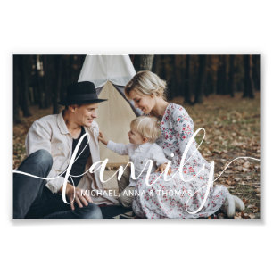 Custom family photo with custom name print