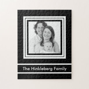 Custom Family Photo with Your Own Text Jigsaw Puzzle