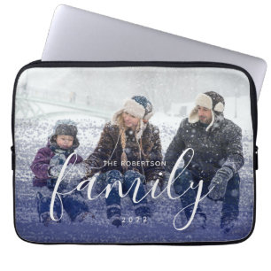 Custom Family Photography Abstract Overlay Laptop Sleeve