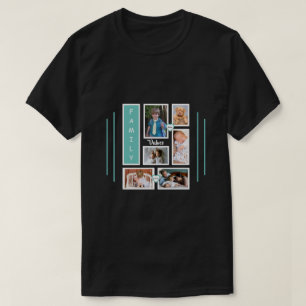 Custom Family Photos Collage Design T-Shirt