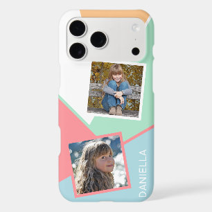 Custom Family Photos on Geometric Mosaic Pattern