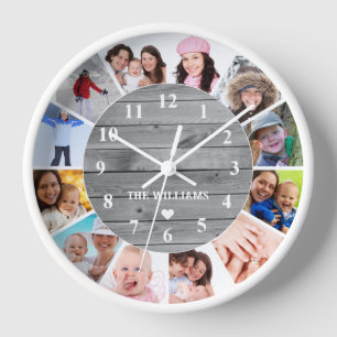 Custom Family Picture Clock Customized Photo Clock