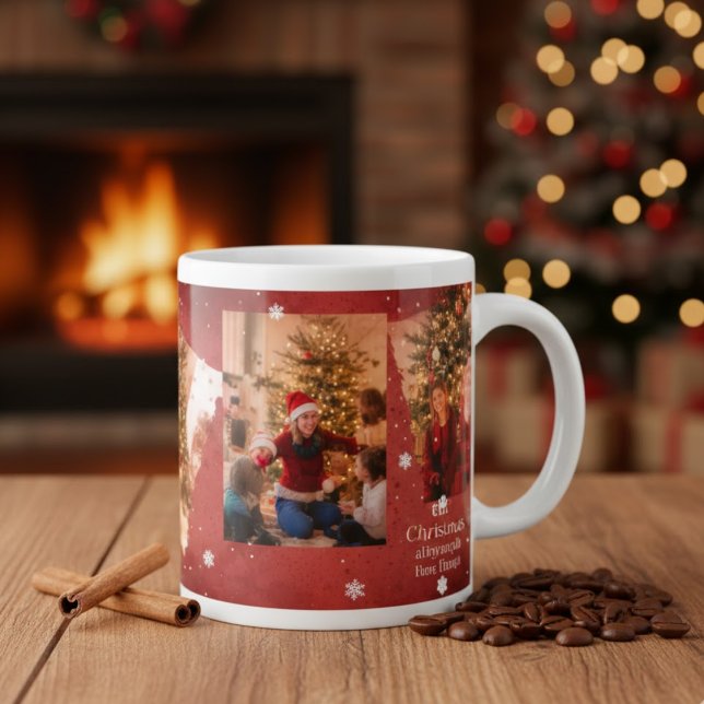 Custom Family Picture Gift for Christmas and Winte Large Coffee Mug (Creator Uploaded)