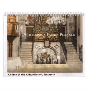 Custom Family Planner Sacred Holy Land Sites Calendar