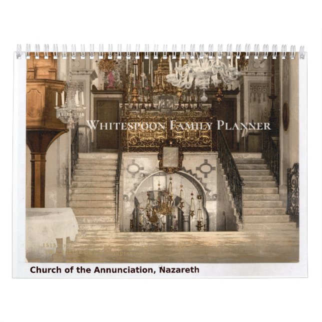 Custom Family Planner Sacred Holy Land Sites Calendar (Cover)