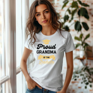 Custom Family Proud Grandma of the Graduate  T-Shirt